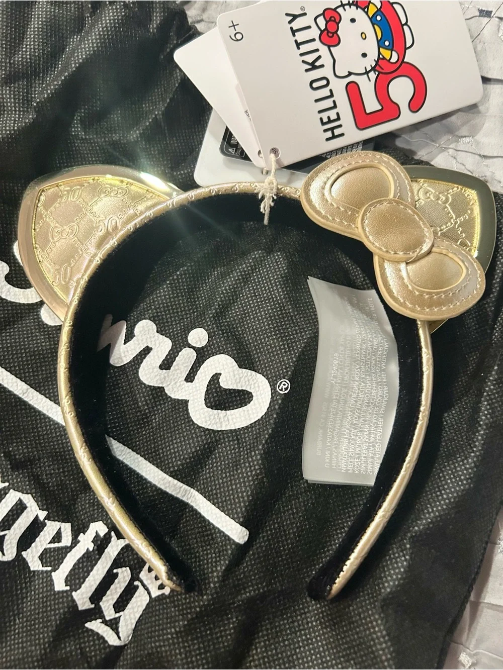 Loungefly Sanrio Hello Kitty 50th Anniversary Metallic Gold Ears